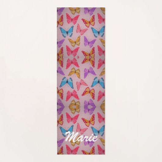 Farbenfrohe Schmetterlinge Yogamatte (Vorderseite)