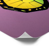 Farbenfrohe Schmetterlingposter Poster (Ecke)
