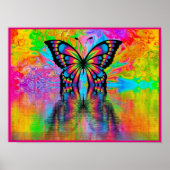 Farbenfrohe Schmetterlingposter Poster (Vorne)