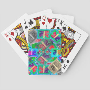 Farbenfrohe Schmetterlingsaufgabe Spielkarten