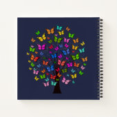 Farbenfrohe Schmetterlingsbaumträume Notizblock (Rückseite)