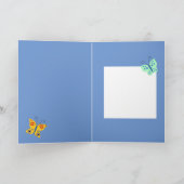 Farbenfrohe Schmetterlingsblase Karte (Innenseite)