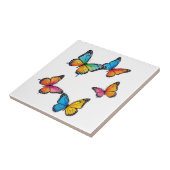 Farbenfrohe Schmetterlingsdarstellung Fliese (Seite)