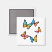 Farbenfrohe Schmetterlingsdarstellung Magnet (Vorderseite/Rückseite)