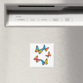 Farbenfrohe Schmetterlingsdarstellung Magnet (In Situ (Geschirrspüler))