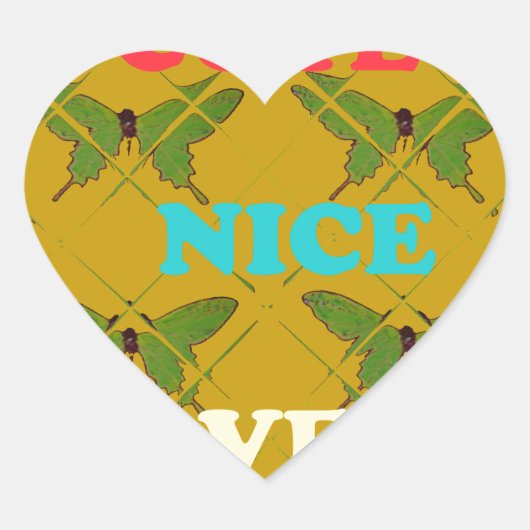 Farbenfrohe Schmetterlingsdekoration: Niedlich, sc Herz-Aufkleber (Vorderseite)