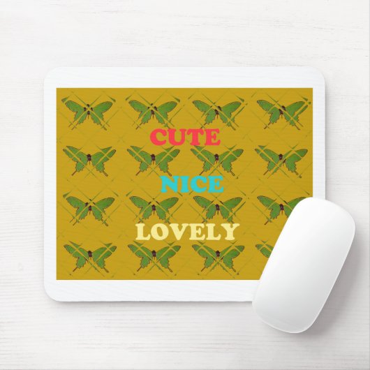 Farbenfrohe Schmetterlingsdekoration: Niedlich, sc Mousepad (Mit Mouse)