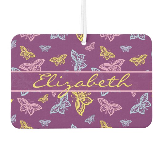 Farbenfrohe Schmetterlingsfiguren Autolufterfrischer (Vorderseite)