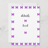 Farbenfrohe Schmetterlingsfliege Party JEDE VERANS Einladung (Rückseite)