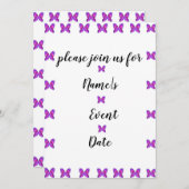 Farbenfrohe Schmetterlingsfliege Party JEDE VERANS Einladung (Vorne/Hinten)