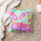 Farbenfrohe Schmetterlingsflora-Traum Kissen (Decke)