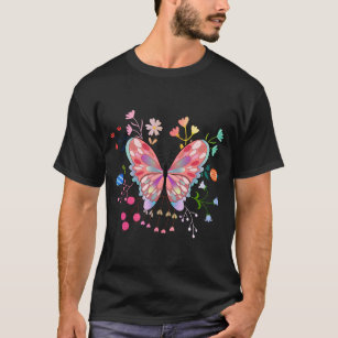 Farbenfrohe Schmetterlingsinsektion T-Shirt