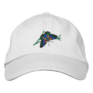 Farbenfrohe Schmetterlingskappe Bestickte Baseballkappe