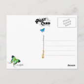 Farbenfrohe Schmetterlingskollektion Postkarte (Rückseite)