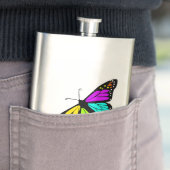 Farbenfrohe Schmetterlingskrone Flachmann (Beispiel)