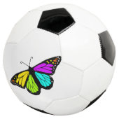 Farbenfrohe Schmetterlingskrone Fußball (Dreiviertel)