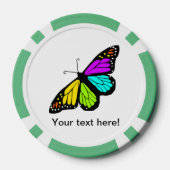 Farbenfrohe Schmetterlingskrone Pokerchips (Rückseite)