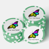Farbenfrohe Schmetterlingskrone Pokerchips (Stapel)