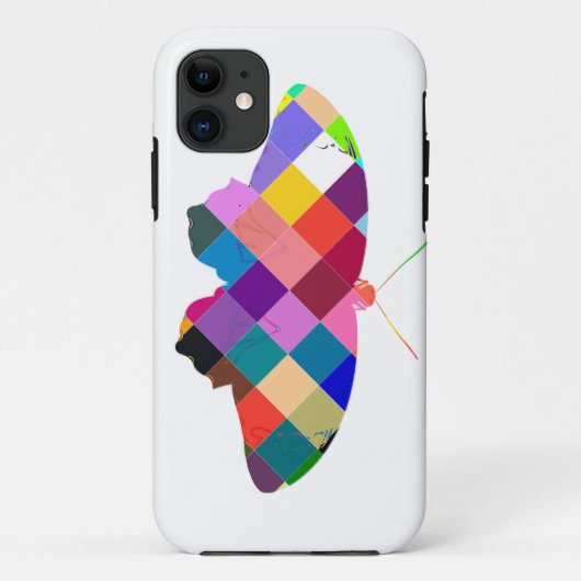 Farbenfrohe Schmetterlingskunst Case-Mate iPhone Hülle (Rückseite)