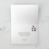 Farbenfrohe Schmetterlingsmuster am Schwarzen Gebu Karte (Innenseite)