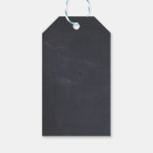 Farbenfrohe Schmetterlingsmuster auf der Schwarzen Geschenkanhänger (Rückseite)