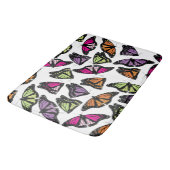 Farbenfrohe Schmetterlingsmuster Badematte (Schrägansicht)