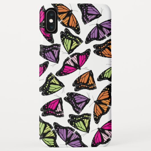 Farbenfrohe Schmetterlingsmuster Case-Mate iPhone Hülle (Rückseite)