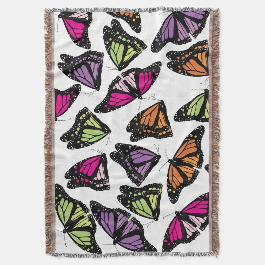Farbenfrohe Schmetterlingsmuster Decke (Vorderseite Vertikal)