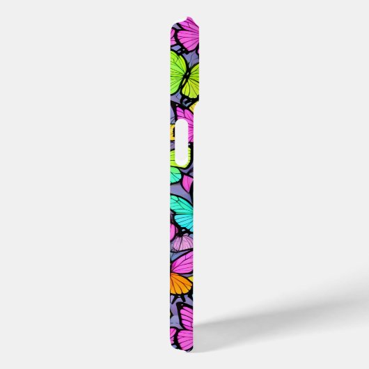 Farbenfrohe Schmetterlingsmuster - Fall Case-Mate iPhone Hülle (Rückseite / Rechts)