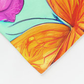 Farbenfrohe Schmetterlingsmuster Fleecedecke (Ecke)
