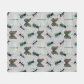 Farbenfrohe Schmetterlingsmuster Fleecedecke (Vorderseite (Horizontal))