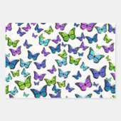 Farbenfrohe Schmetterlingsmuster Jedem Anlass Geschenkpapier Set (Vorderseite 2)