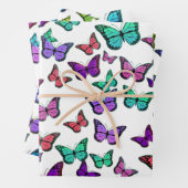 Farbenfrohe Schmetterlingsmuster Jedem Anlass Geschenkpapier Set (Beispiel)