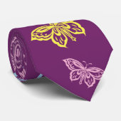 Farbenfrohe Schmetterlingsmuster Krawatte (Gerollt)