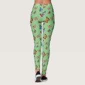 Farbenfrohe Schmetterlingsmuster Leggings (Rückseite)