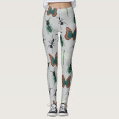 Farbenfrohe Schmetterlingsmuster Leggings (Vorderseite)