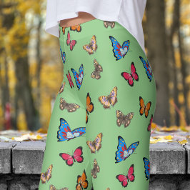 Farbenfrohe Schmetterlingsmuster Leggings