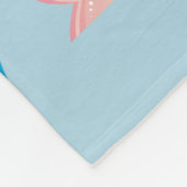 Farbenfrohe Schmetterlingsmuster Pastellblau Indiv Fleecedecke (Ecke)
