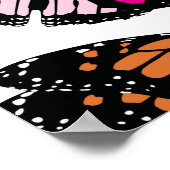 Farbenfrohe Schmetterlingsmuster Poster (Ecke)
