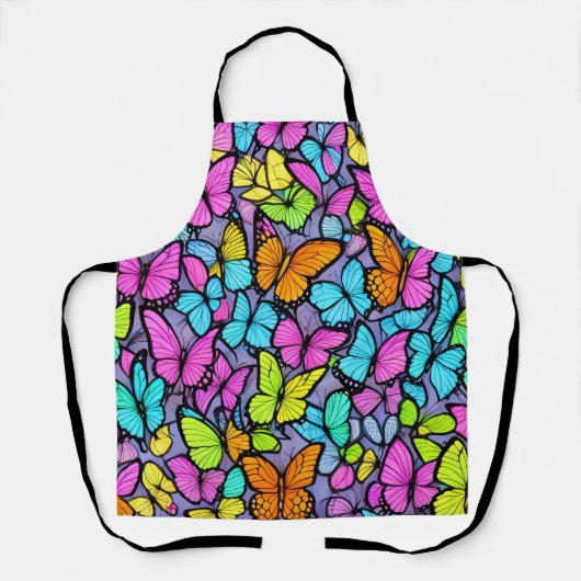 Farbenfrohe Schmetterlingsmuster Schürze (Vorderseite)