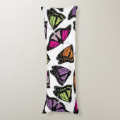 Farbenfrohe Schmetterlingsmuster Seitenschläferkissen (Vorderseite Vertikal)