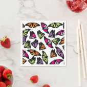 Farbenfrohe Schmetterlingsmuster Serviette (Beispiel)