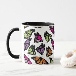 Farbenfrohe Schmetterlingsmuster Tasse