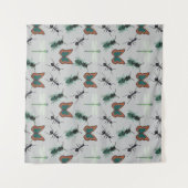 Farbenfrohe Schmetterlingsmuster Wandteppich (Vorderseite (Horizontal))