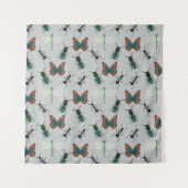 Farbenfrohe Schmetterlingsmuster Wandteppich (Vorderseite)