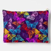 Farbenfrohe Schmetterlingsmuster Zubehörtasche (Rückseite)