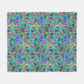 Farbenfrohe Schmetterlingssondierung | Fleecedecke (Vorderseite (Horizontal))