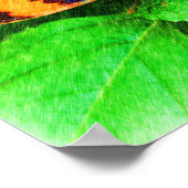 Farbenfrohe Schmetterlingsstifte Kunst Poster (Ecke)