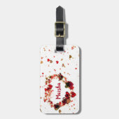 Farbenfrohe schmudgische Herzen Gepäckanhänger (Vorderseite vertikal)