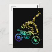 Farbenfrohe Schmutz Reiten Postkarte (Vorne/Hinten)